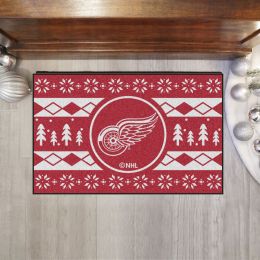 Red Wings Holiday Sweater Starter Doormat - 19 x 30