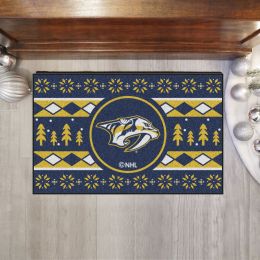 Predators Holiday Sweater Starter Doormat - 19 x 30