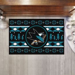 Sharks Holiday Sweater Starter Doormat - 19 x 30