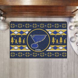 Blues Holiday Sweater Starter Doormat - 19 x 30