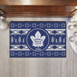 Maple Leafs Holiday Sweater Starter Doormat - 19 x 30