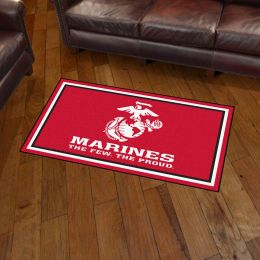 US Marines Insignia Area Rug - 3â€™ x 5â€™ Nylon