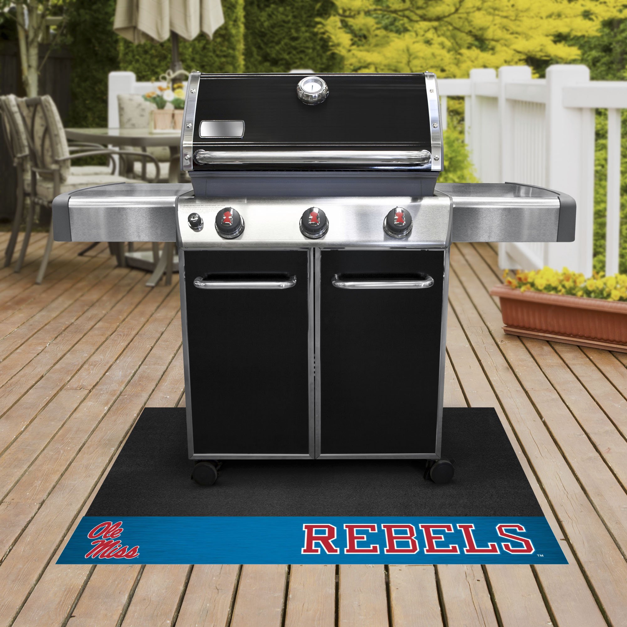 Ole Miss Grill Mat Vinyl 26 X 42