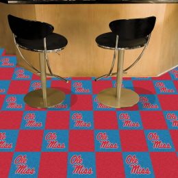 Ole Miss Team Carpet Tiles - 45 sq ft