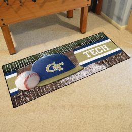 Georgia Tech Baseball Runner Mat - Nylon 30 x 72