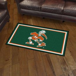 University of Miami Sebastian Area rug - 3â€™ x 5â€™ Nylon