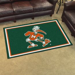 University of Miami Sebastian Area Rug - Nylon 4â€™ x 6â€™