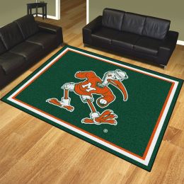 University of Miami Sebastian Area Rug â€“ Nylon 8â€™ x 10â€™