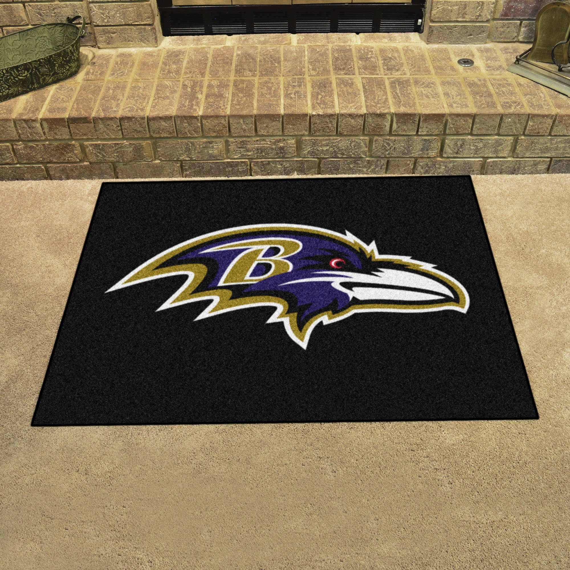 Baltimore Ravens Logo All Star Mat â€“ 34 x 44.5