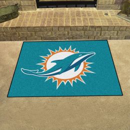 Miami Dolphins Logo All Star Mat â€“ 34 x 44.5