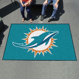 Miami Dolphins Logo Outdoor Ulti-Mat - Nylon 60 x 96