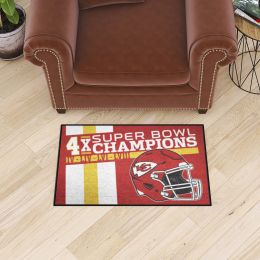 Kansas City Chiefs Dynasty Starter Doormat - 19 x 30