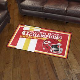 Kansas City Chiefs Area Rug - 3' x 5' Dynasty Nylon