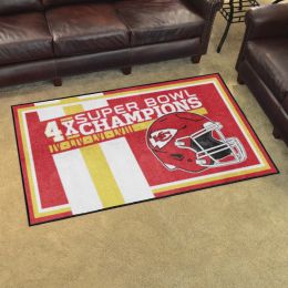 Kansas City Chiefs Area Rug - 4' x 6' Dynasty Nylon