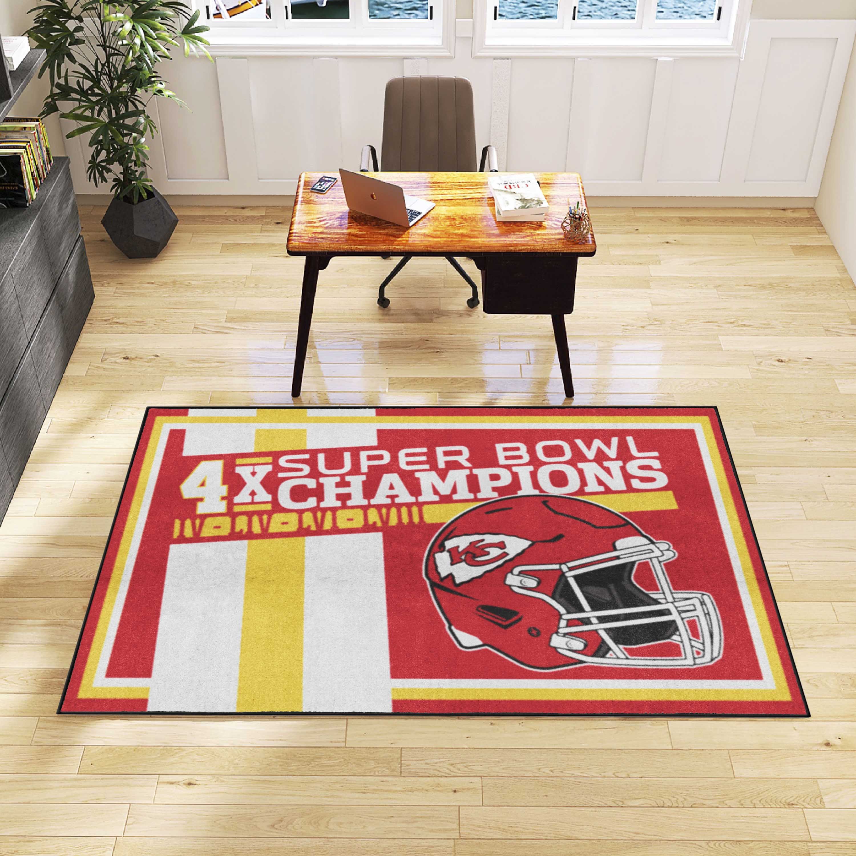 Kansas City Chiefs Area Rug 5' x 8' Dynasty Nylon