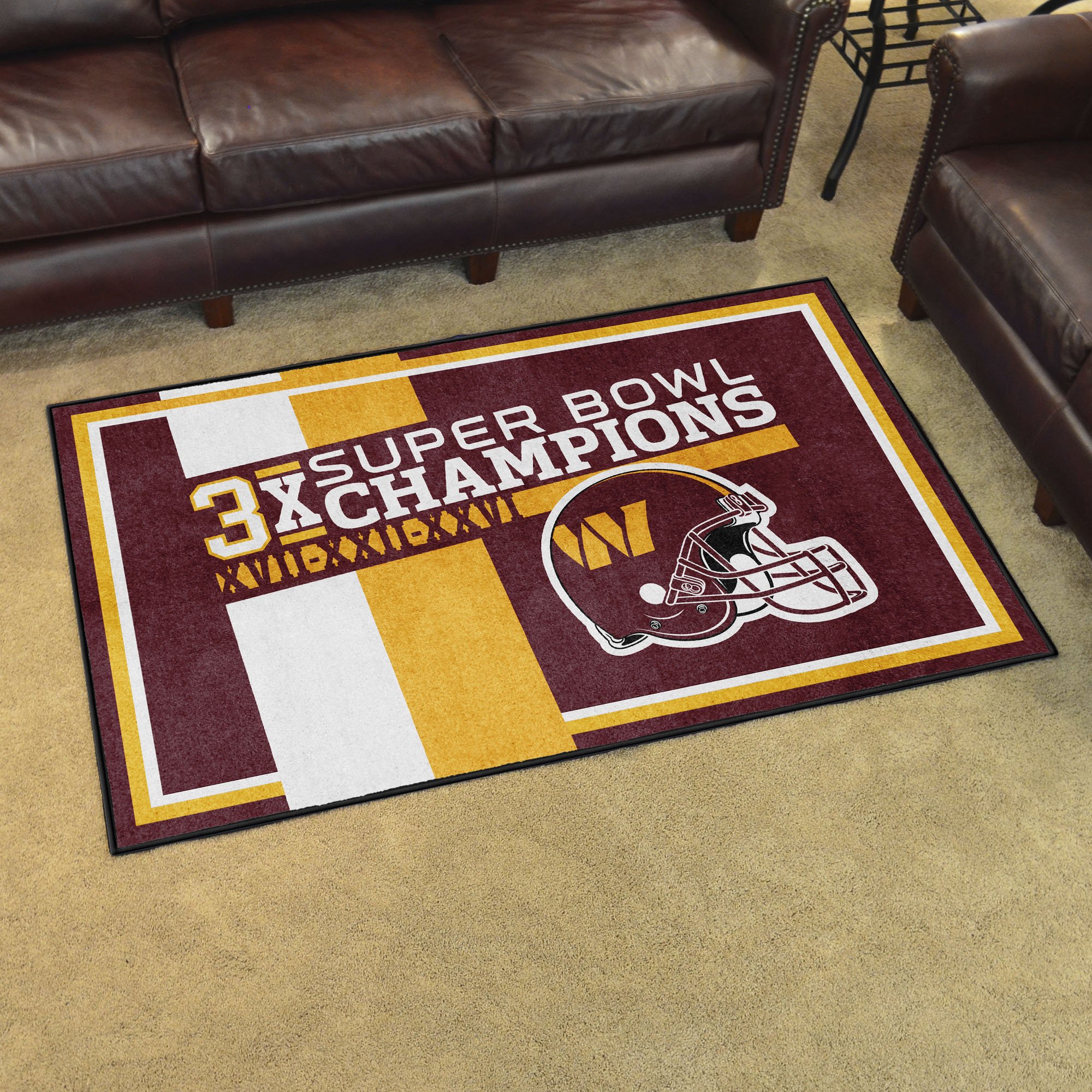 Washington Commanders Area Rug 4' x 6' Dynasty Nylon