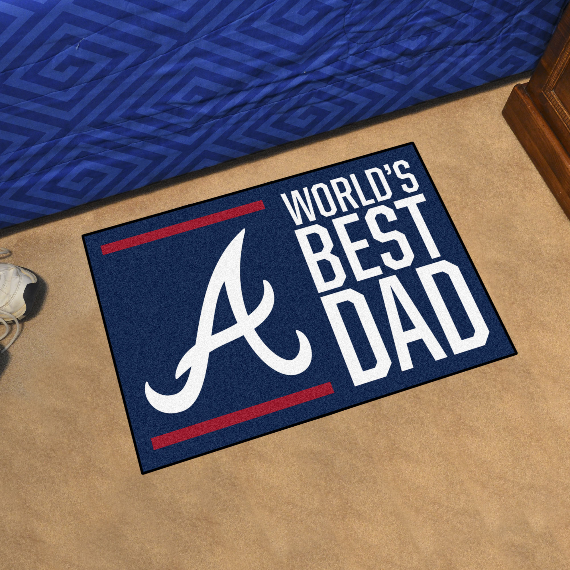 Atlanta Braves Braves World's Best Dad Starter Doormat - 19x30