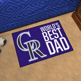 Colorado Rockies Rockies World's Best Dad Starter Doormat - 19x30