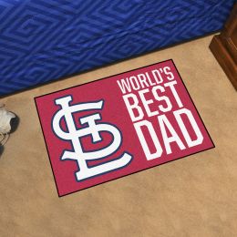 St. Louis Cardinals Worlds Best Dad Starter Doormat - 19" x 30"