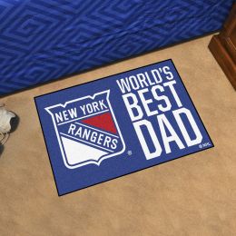 New York Rangers Rangers World's Best Dad Starter Doormat - 19x30