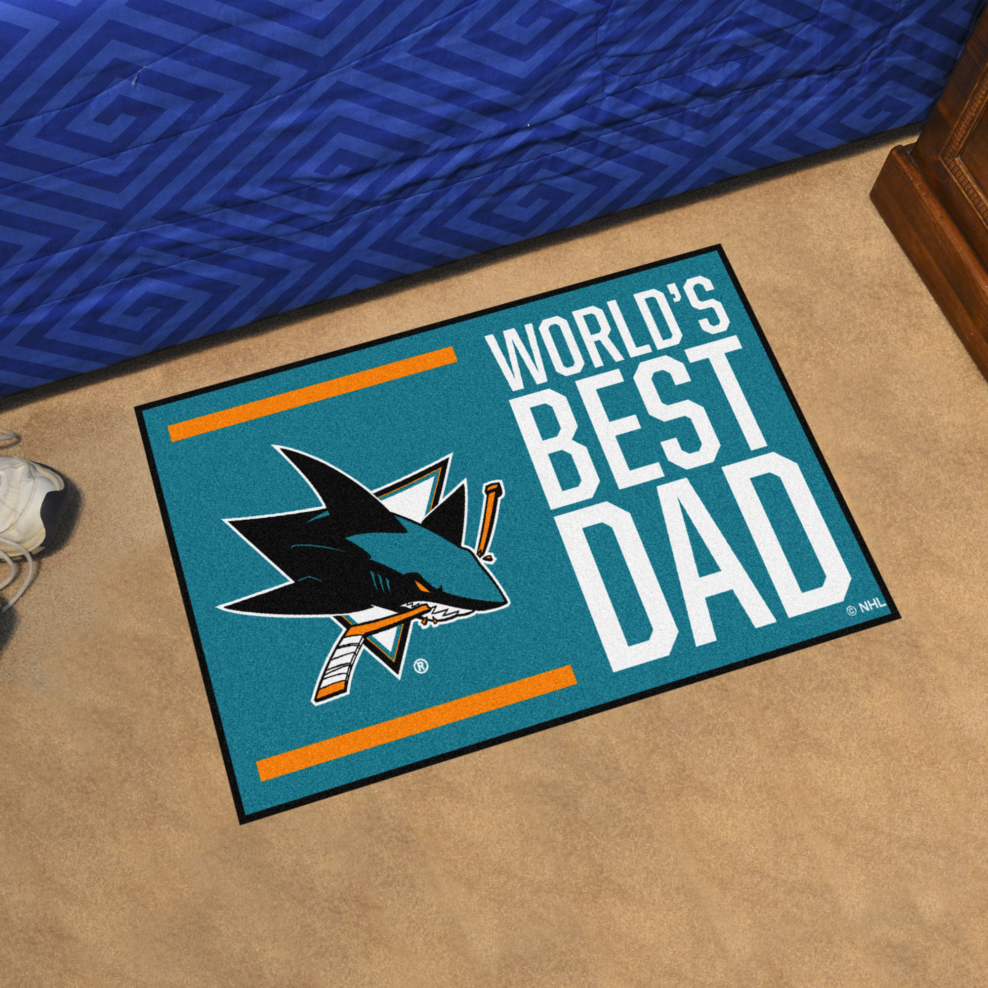 San Jose Sharks Sharks World's Best Dad Starter Doormat - 19x30