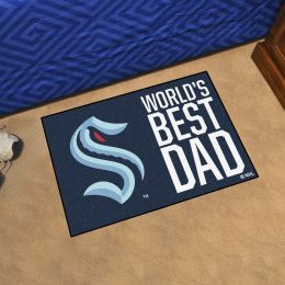 Seattle Kraken Kraken World's Best Dad Starter Doormat - 19x30