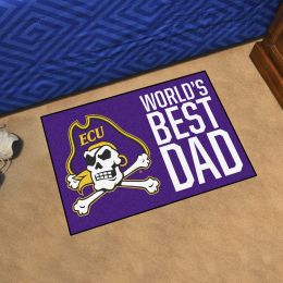 East Carolina  Pirates World's Best Dad Starter Doormat - 19x30