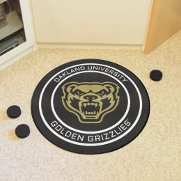 Oakland Golden Grizzlies Hockey Puck Shaped Area Rug