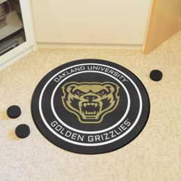 Oakland Golden Grizzlies Hockey Puck Shaped Area Rug