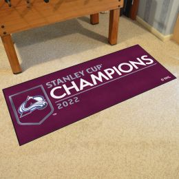 Colorado Avalanche 2022 Stanley Cup Champions Rink Runner Mat - Nylon 30 x 72