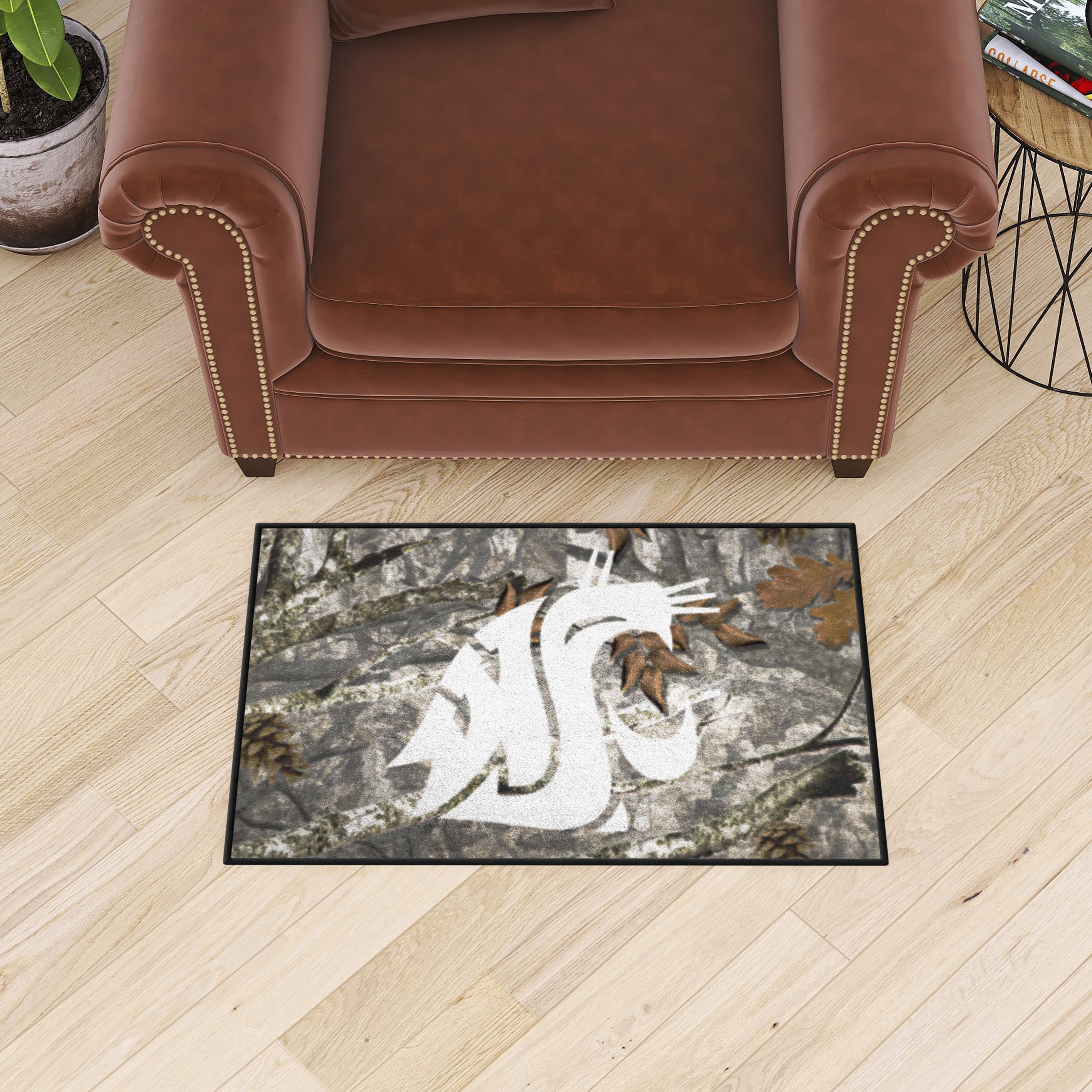 Washington State Cougars Camo Starter Doormat - 19 x 30