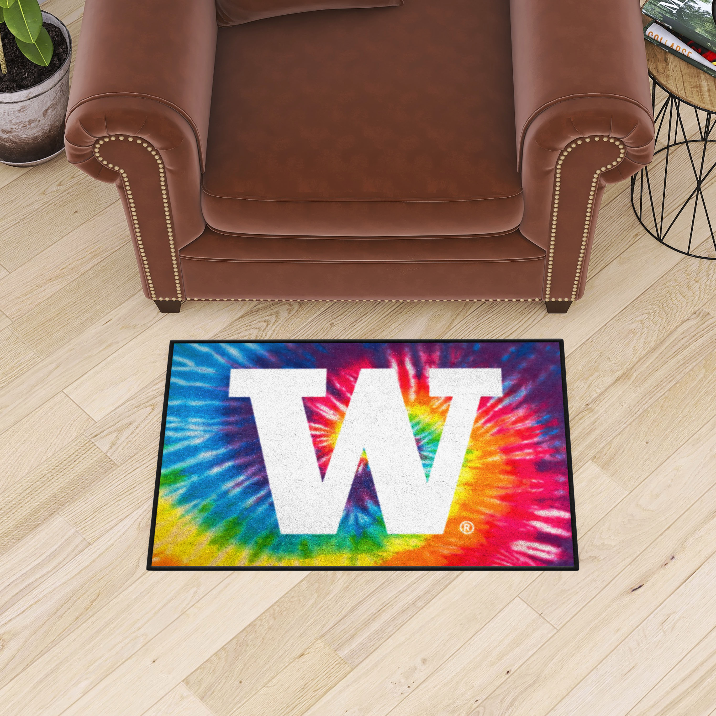 Washington Huskies Tie Dye Starter Doormat - 19 x 30