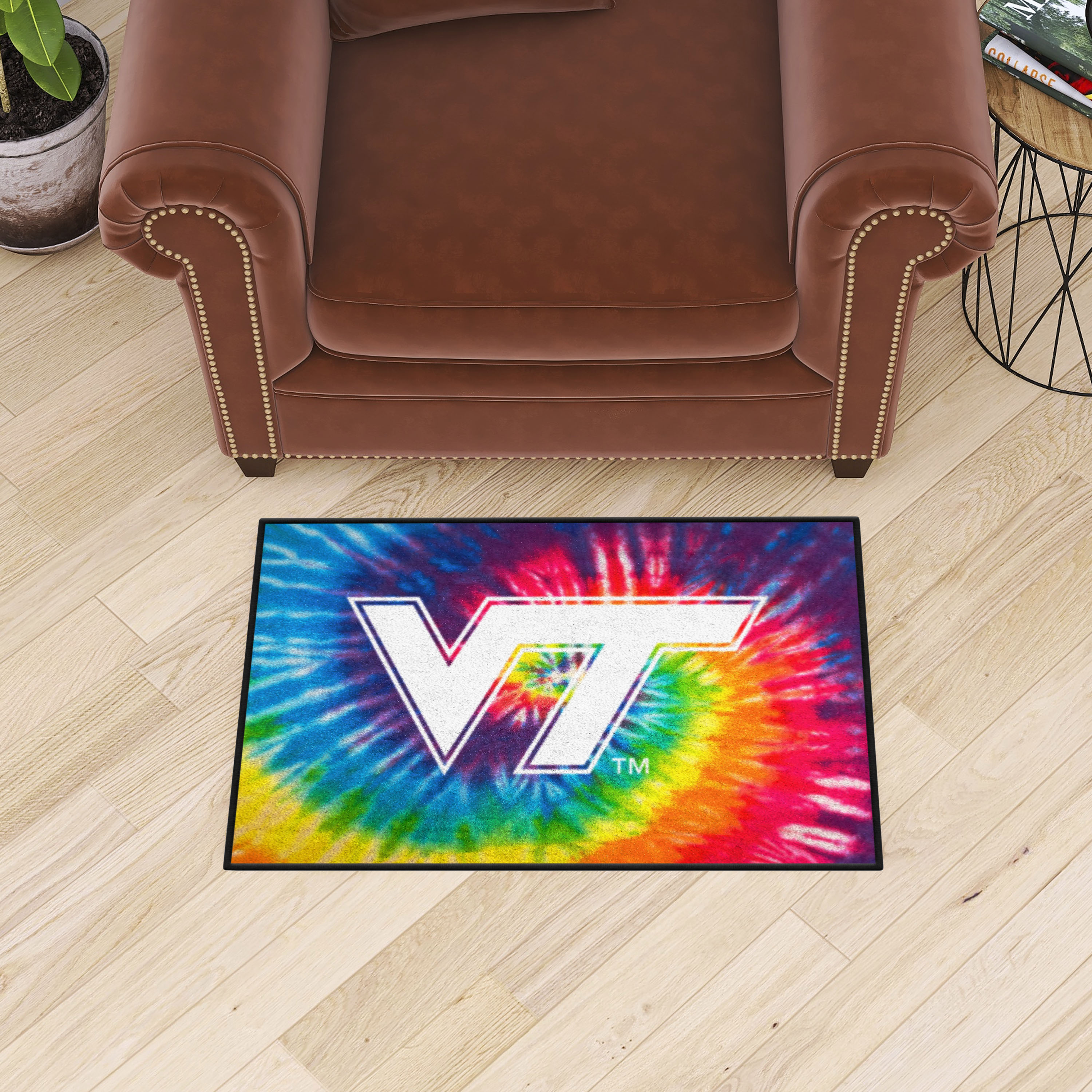 Virginia Tech Hokies Tie Dye Starter Doormat - 19 x 30