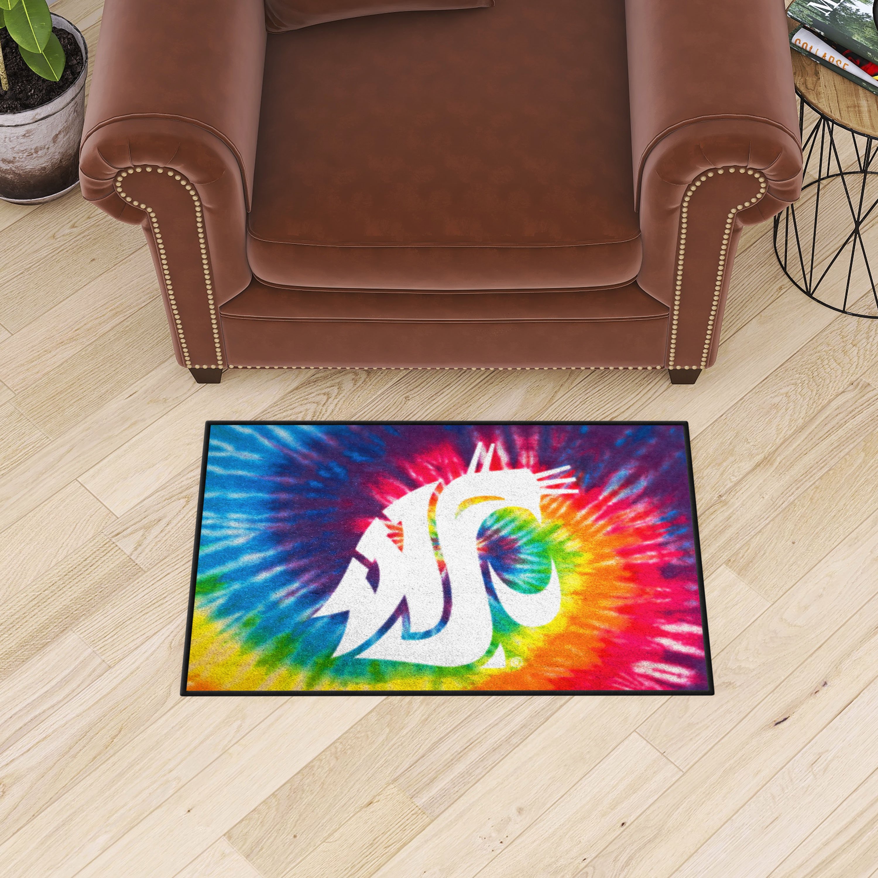 Washington State Cougars Tie Dye Starter Doormat - 19 x 30