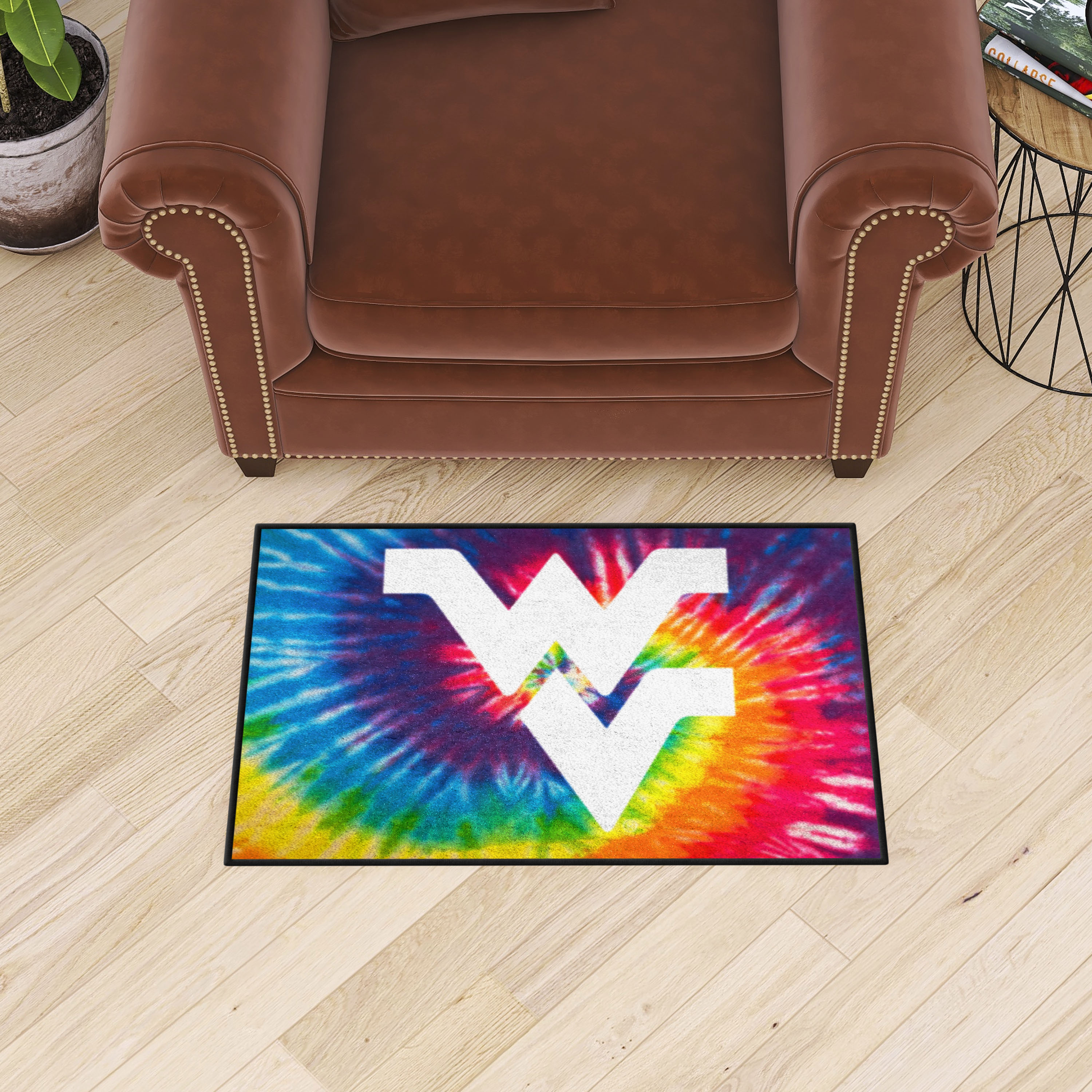 West Virginia Mountaineers Tie Dye Starter Doormat - 19 x 30