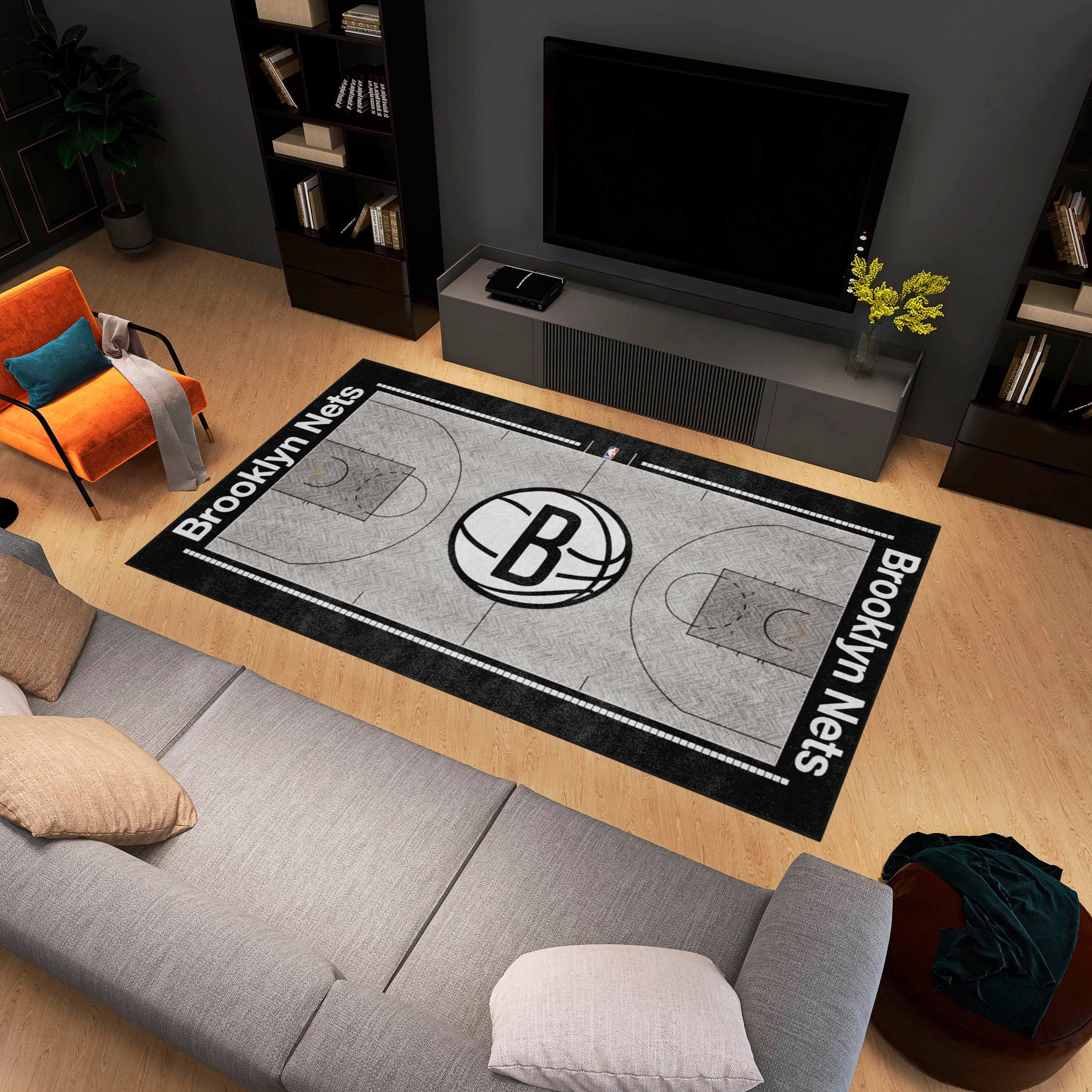 Brooklyn Nets Area Rug - 6' x 10' Alt Logo Nylon