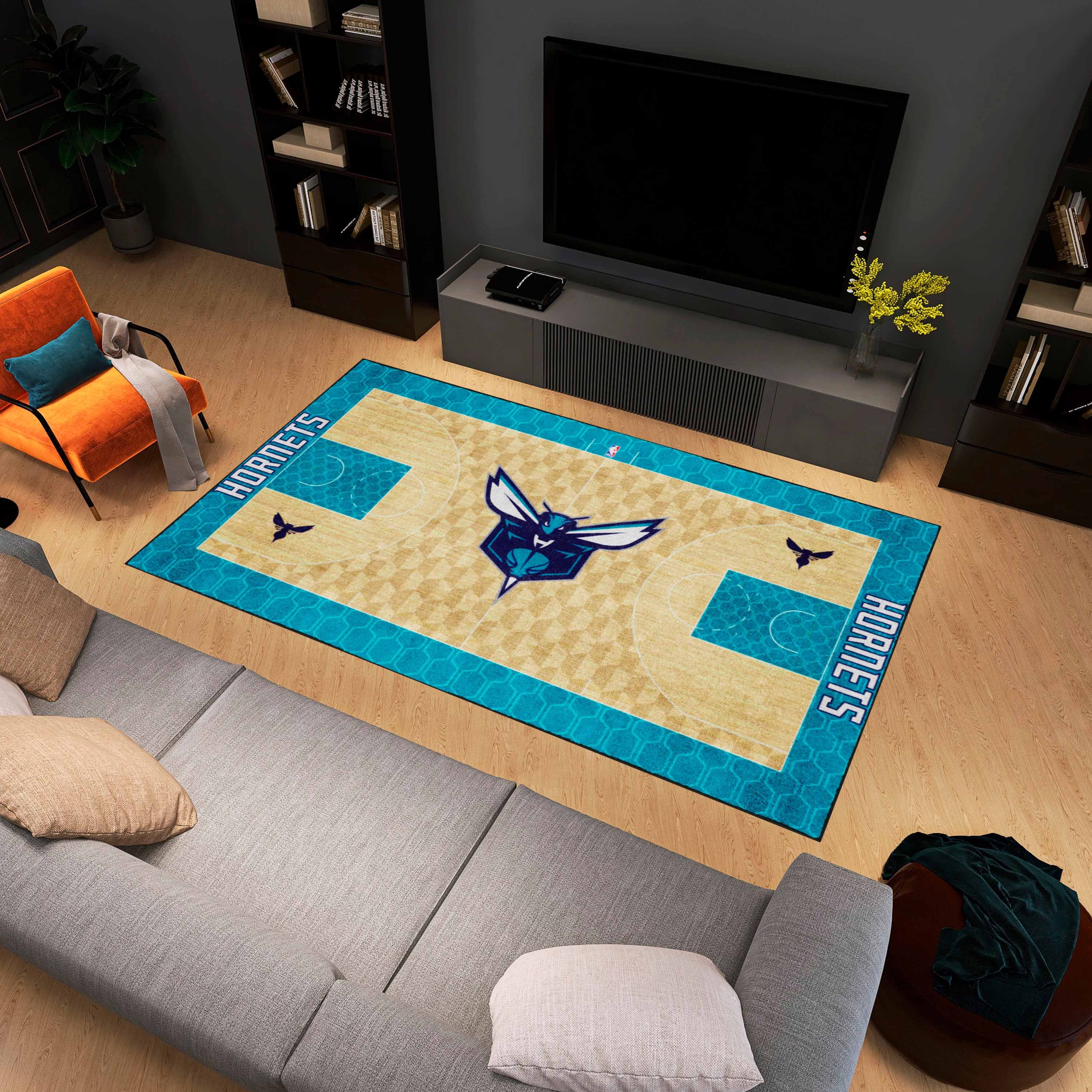 Charlotte Hornets Area Rug - 6' x 10' Nylon