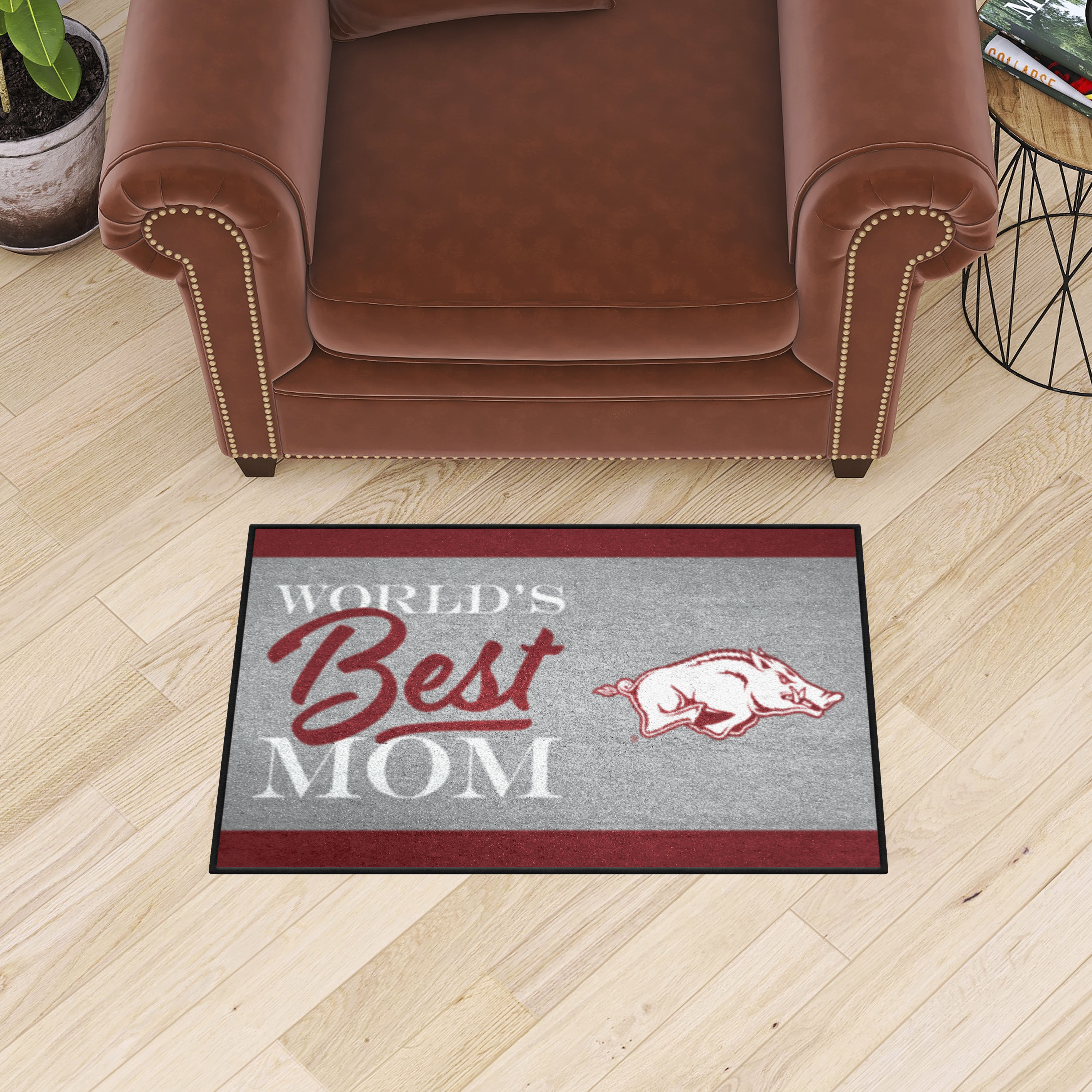 Arkansas Razorbacks World's Best Mom Starter Doormat - 19 x 30