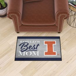 Illinois Illini World's Best Mom Starter Doormat - 19 x 30