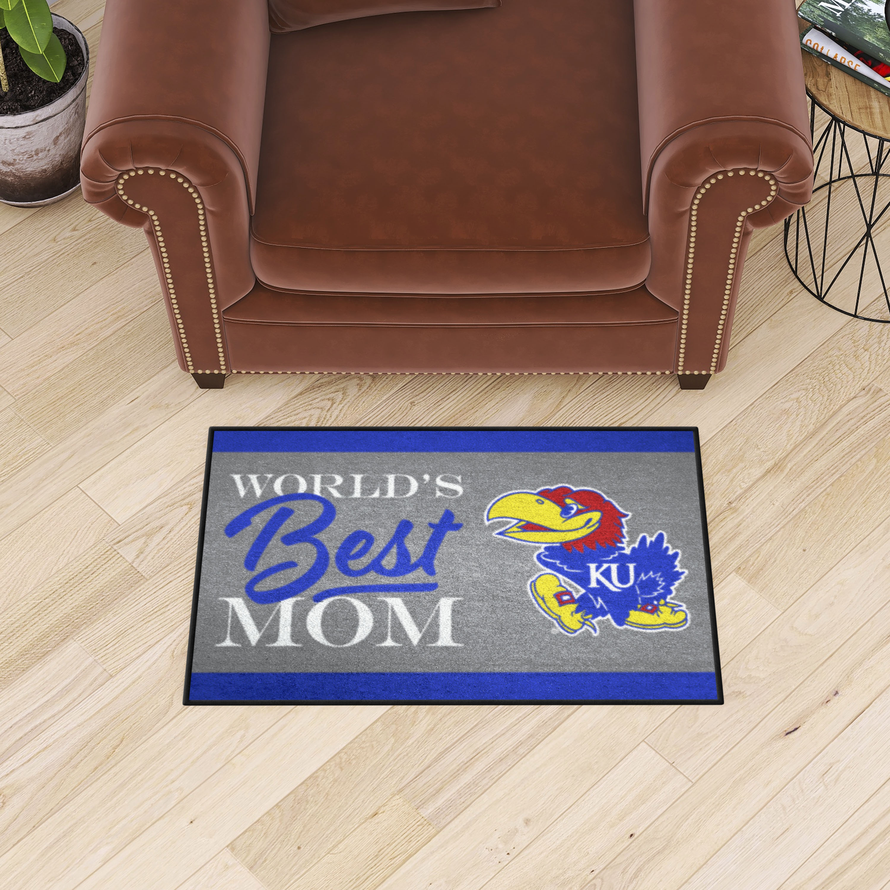 Kansas Jayhawks World's Best Mom Starter Doormat - 19 x 30