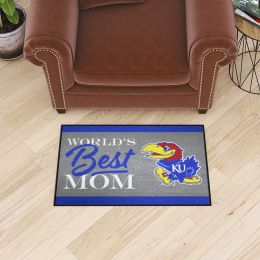 Kansas Jayhawks World's Best Mom Starter Doormat - 19 x 30