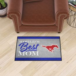 SMU Mustangs World's Best Mom Starter Doormat - 19 x 30