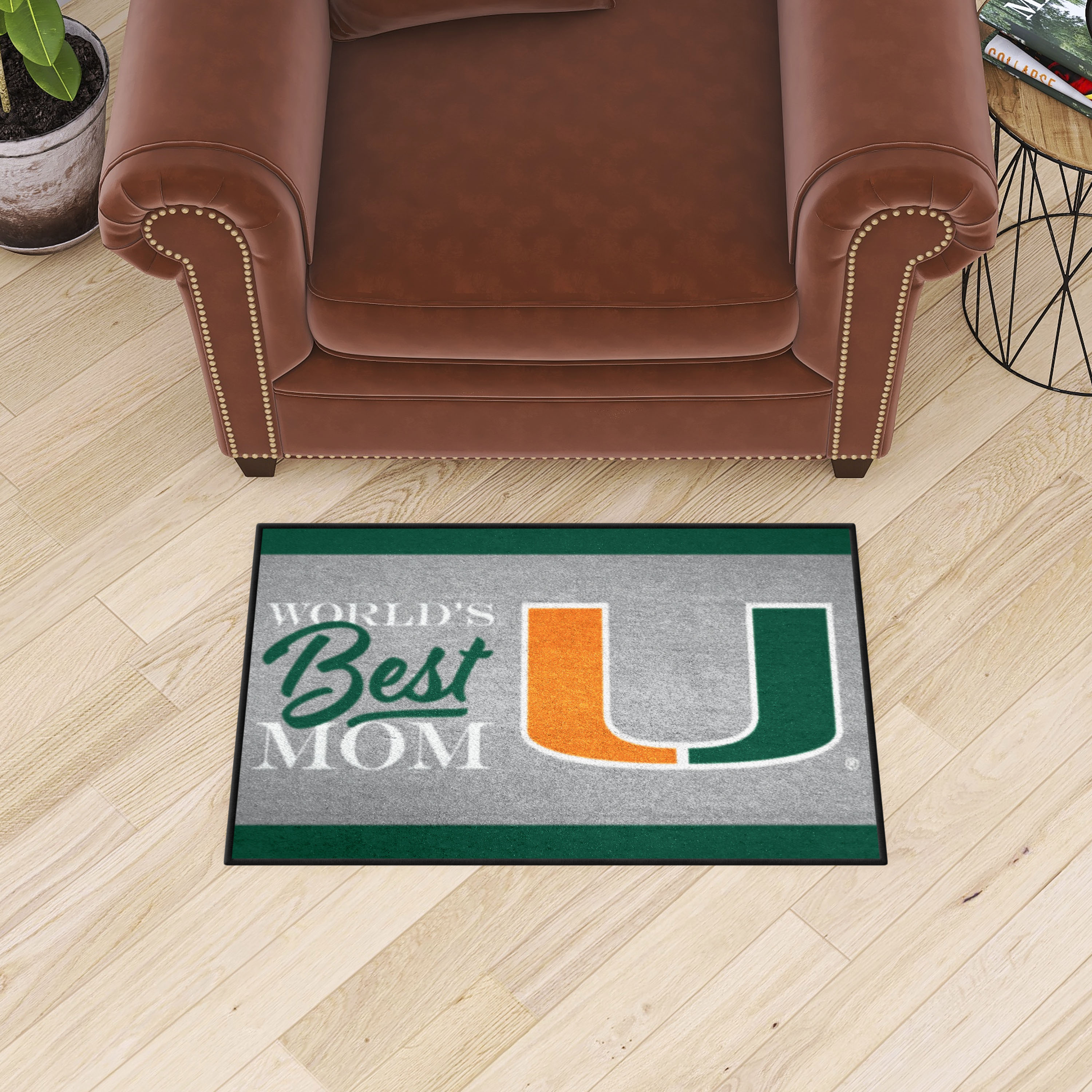 Miami Hurricanes World's Best Mom Starter Doormat - 19 x 30