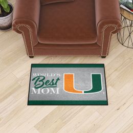 Miami Hurricanes World's Best Mom Starter Doormat - 19 x 30