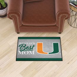 Miami Hurricanes World's Best Mom Starter Doormat - 19 x 30