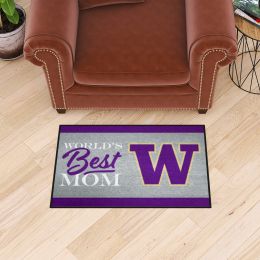 Washington Huskies World's Best Mom Starter Doormat - 19 x 30