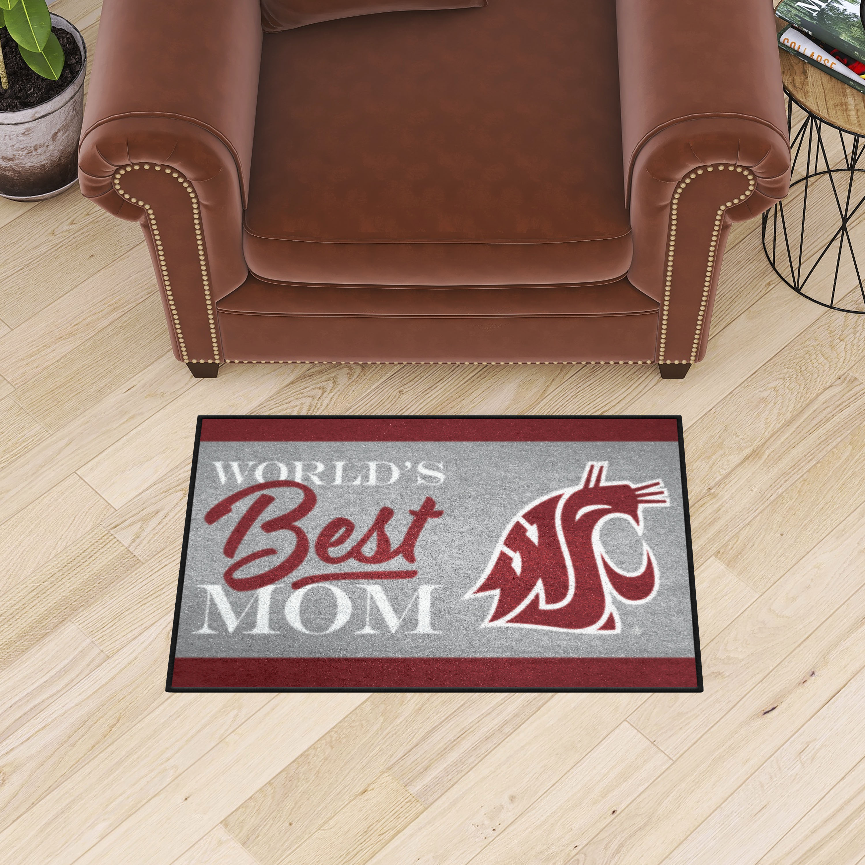 Washington State Cougars World's Best Mom Starter Doormat - 19 x 30