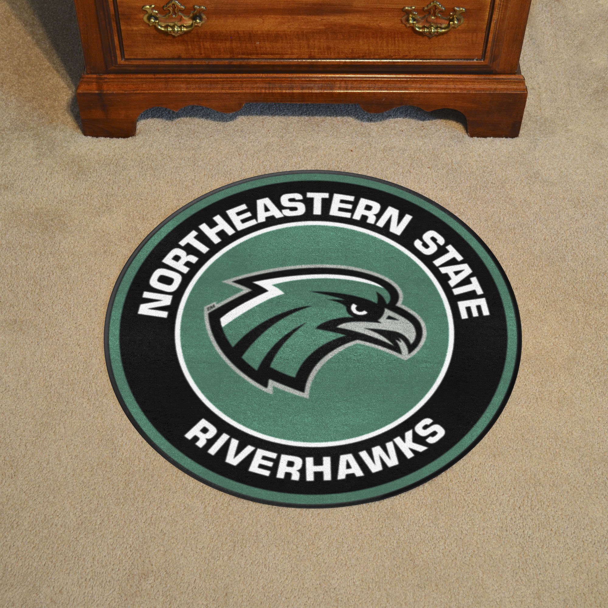 Northeastern State Riverhawks Logo Roundel Mat - 27"