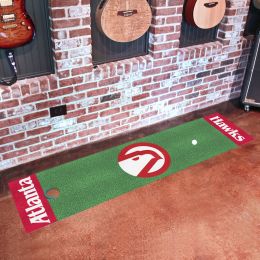 Atlanta Hawks Logo Retro Putting Green Mat - 18 x 72