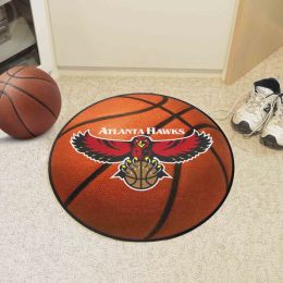 Atlanta Hawks Moscot Retro Basketball Shaped Area Rug